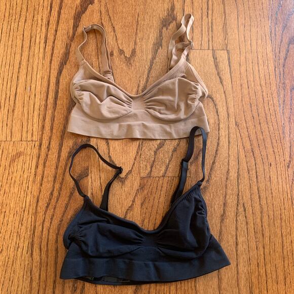 Skims Seamless Scult Barlette Lot (2) | Tan & Onyx | Size S/M - Picture 1 of 10